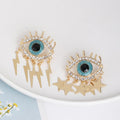 Evil eye drop earrings