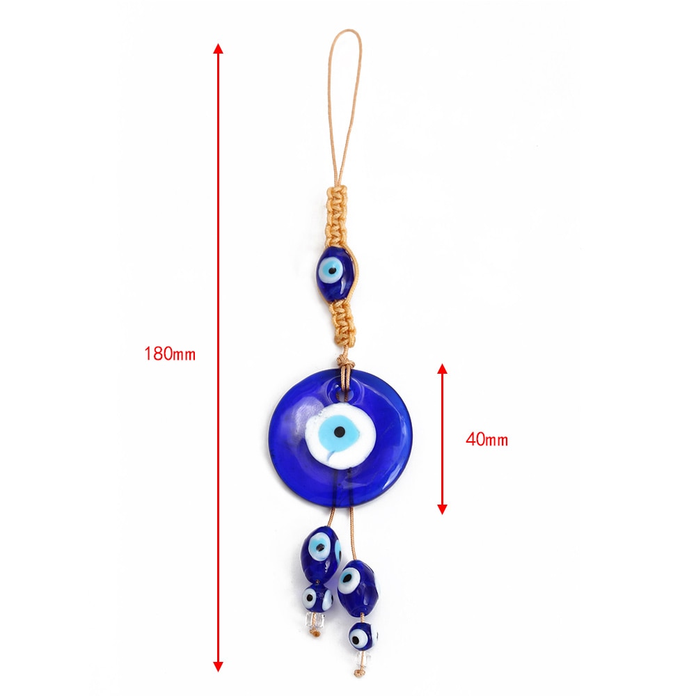 Chic Glass Evil Eye Beaded Pendant: Boho Elegance for Home & On-the-Go