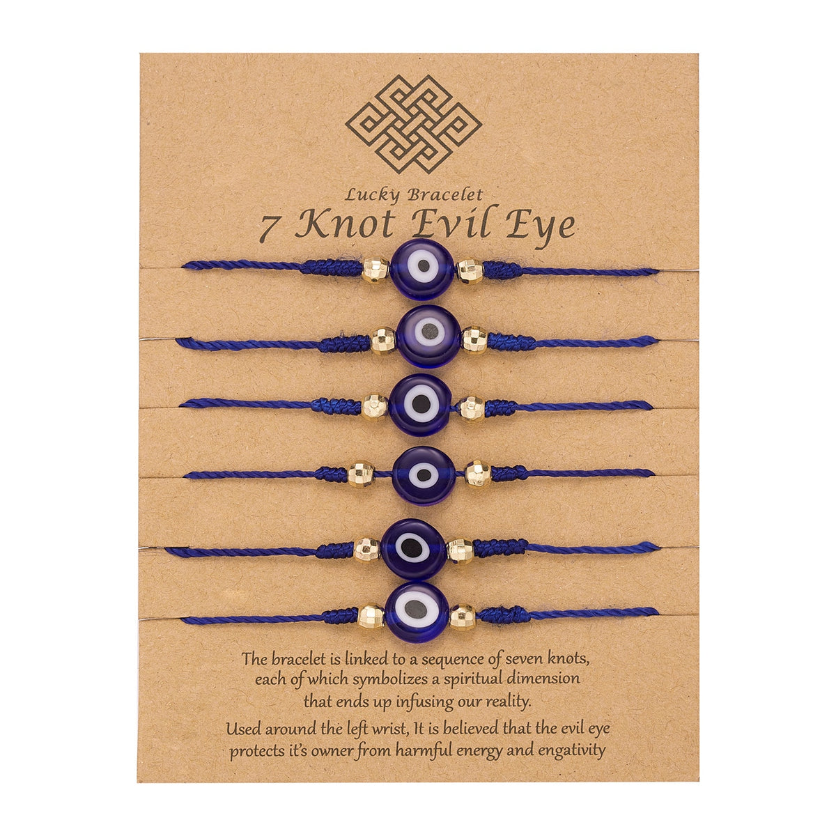 Embrace Fortuitous Vibes with our Exquisite Set of 6 Handmade Turkish Evil Eye Bracelets - Adjustable, Stylish and Trendy Fashion Accessory for Women and Men