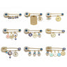 Elegant Gold-Toned Turkish Evil Eye Brooch with Tassel Detail – Timeless Charm for Women & Girls