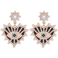 High-quality crystal dangle earrings