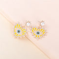 Heart-shaped Vintage Evil Eye Drop Earrings - A Stylish Statement for Women