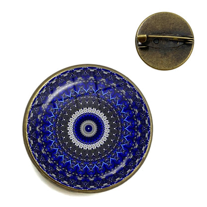 Evil Eye Gallery Exclusive: Unisex Round Evil Eye Brooch with Zinc Alloy – Ideal Fashion Gift