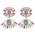 Trendy ethnic crystal dangles