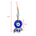 Chic Glass Evil Eye Beaded Pendant: Boho Elegance for Home & On-the-Go