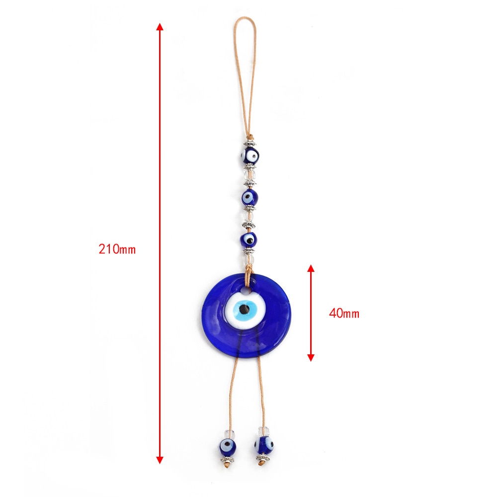 Chic Glass Evil Eye Beaded Pendant: Boho Elegance for Home & On-the-Go