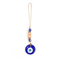 Chic Glass Evil Eye Beaded Pendant: Boho Elegance for Home & On-the-Go