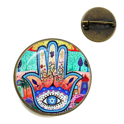 Round Evil Eye Pin