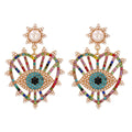 Vintage heart-shaped earrings
