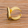 Geometric Heart Ring