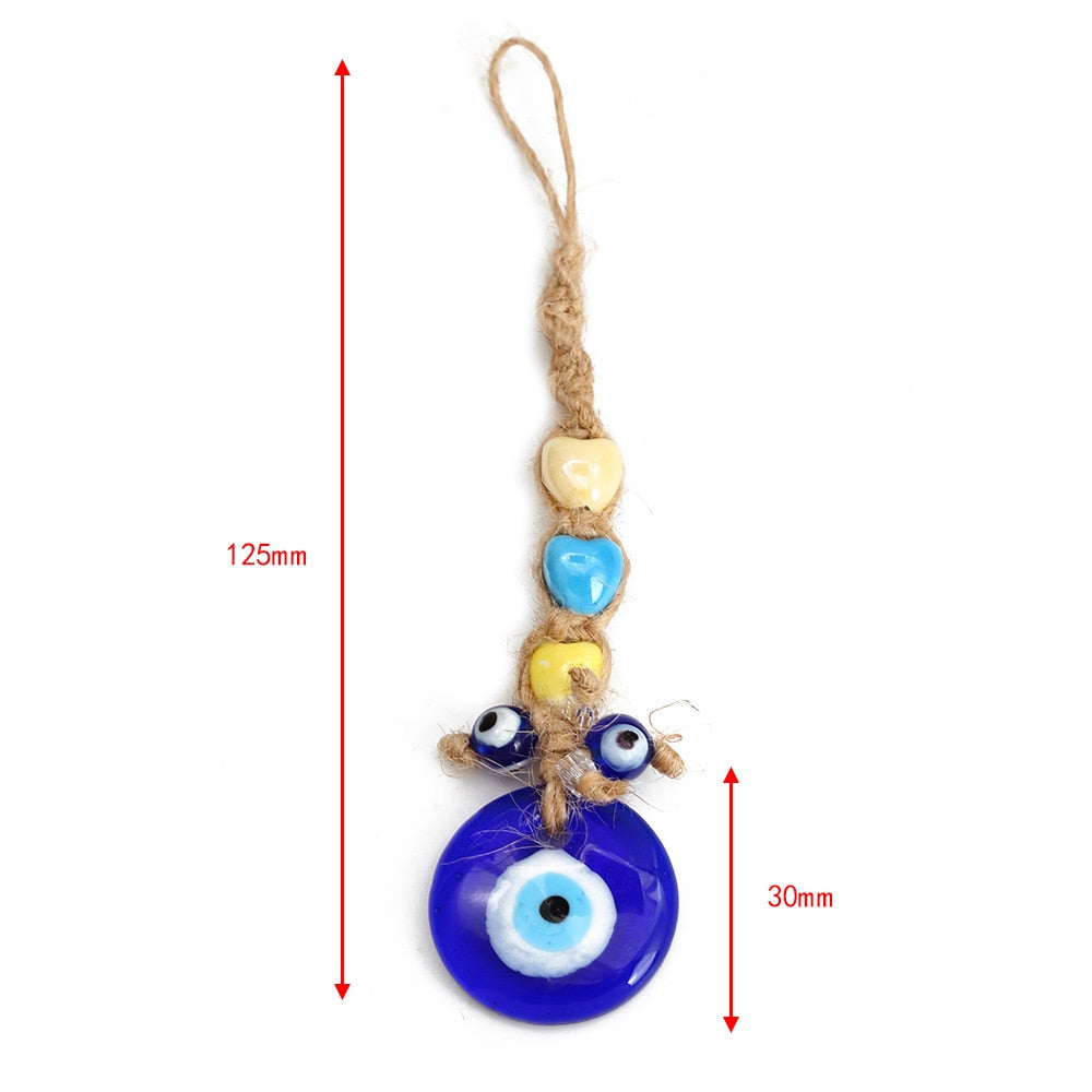 Exquisite Bohemian Glass Evil Eye Tassel Pendant: Ideal for Home, Car & Special Occasions