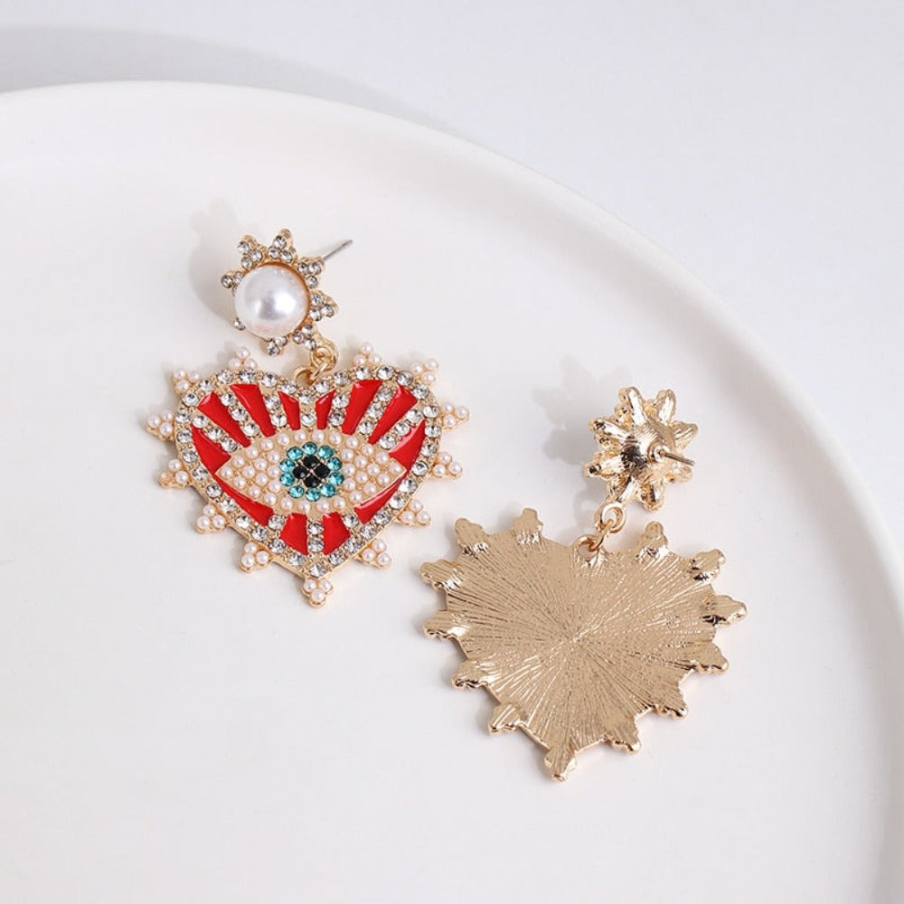 Protective evil eye earrings
