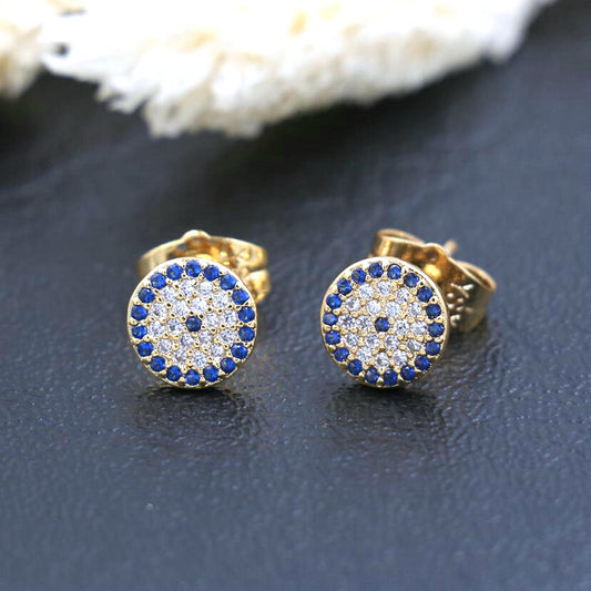 Gold Evil Eye Earrings