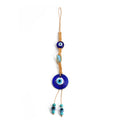 Chic Glass Evil Eye Beaded Pendant: Boho Elegance for Home & On-the-Go