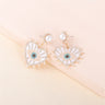 Heart-shaped Vintage Evil Eye Drop Earrings - A Stylish Statement for Women