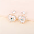 Heart-shaped Vintage Evil Eye Drop Earrings - A Stylish Statement for Women