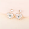 Heart-shaped Vintage Evil Eye Drop Earrings - A Stylish Statement for Women