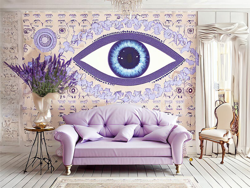 Lavender Evil Eye Wall Paper