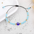 Exquisite Handmade Bracelet - Evil Eye Charm, Colorful Beads - Unisex Design Perfect for Parties, Gifting, and Special Occasions