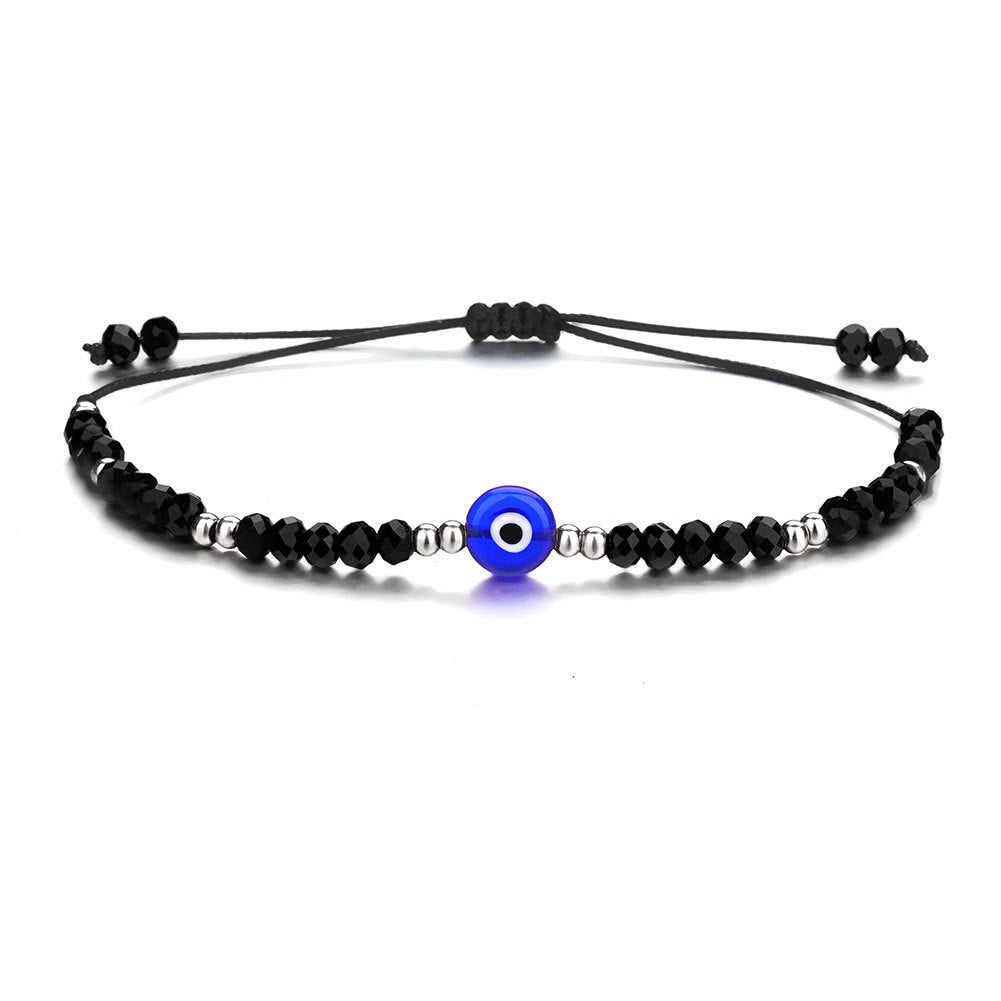 Exquisite Handmade Bracelet - Evil Eye Charm, Colorful Beads - Unisex Design Perfect for Parties, Gifting, and Special Occasions