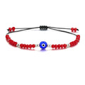 Exquisite Handmade Bracelet - Evil Eye Charm, Colorful Beads - Unisex Design Perfect for Parties, Gifting, and Special Occasions
