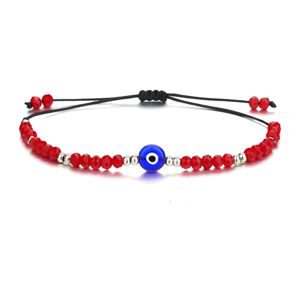 Exquisite Handmade Bracelet - Evil Eye Charm, Colorful Beads - Unisex Design Perfect for Parties, Gifting, and Special Occasions
