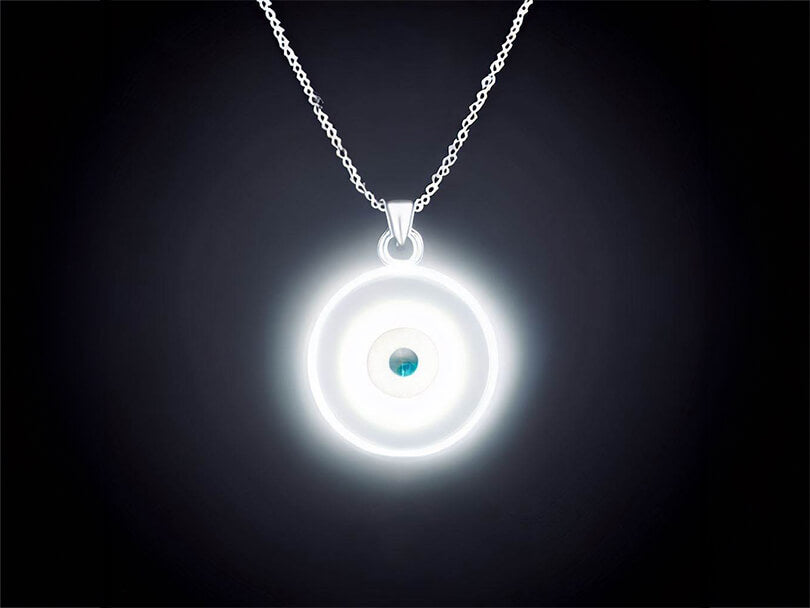 Protective White Light From A White Evil Eye Necklace