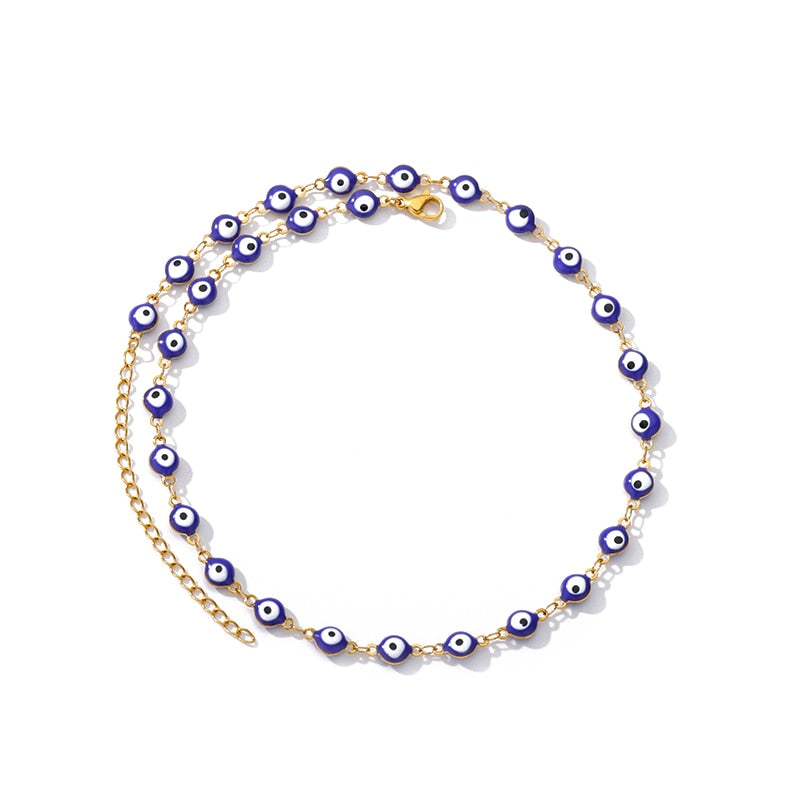 Stainless Steel Evil Eye Necklace