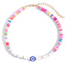 Exquisite Bohemian Turkish-Inspired Rainbow Clay Choker Necklace – Fashionable and Trendy Metal Geometric Jewelry for Women's Daily, Party and Beach Wear