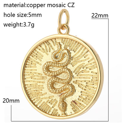 Evil Eye Designer Pendant Charm: Trendy Gold-Colored Jewelry Piece for Earrings, Necklaces, and Bracelets
