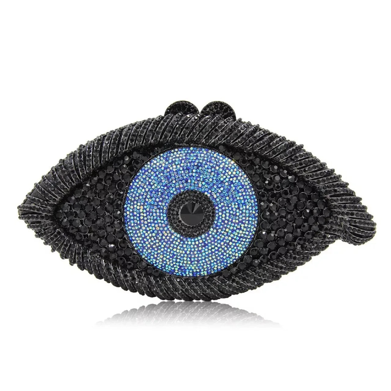 Sparkling Crystal Evil Eye Evening Clutch for Parties, Weddings, and Special Occasions