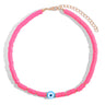 Exquisite Bohemian Turkish-Inspired Rainbow Clay Choker Necklace – Fashionable and Trendy Metal Geometric Jewelry for Women's Daily, Party and Beach Wear