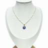 Crystal Blue Pendant Necklace