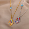 Turkish Evil Eyes Crystal Blue Pendant