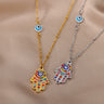 Turkish Evil Eyes Crystal Blue Pendant