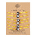 Embrace Fortuitous Vibes with our Exquisite Set of 6 Handmade Turkish Evil Eye Bracelets - Adjustable, Stylish and Trendy Fashion Accessory for Women and Men