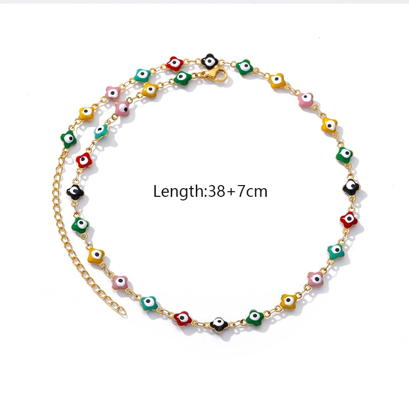 Dainty Enamel Pendant