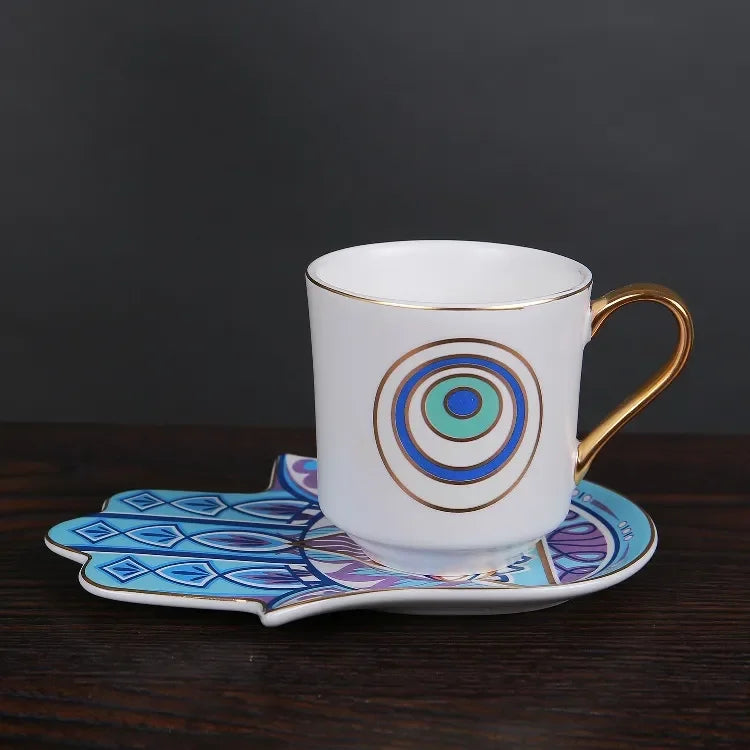 Ceramic Evil Eye mug set
