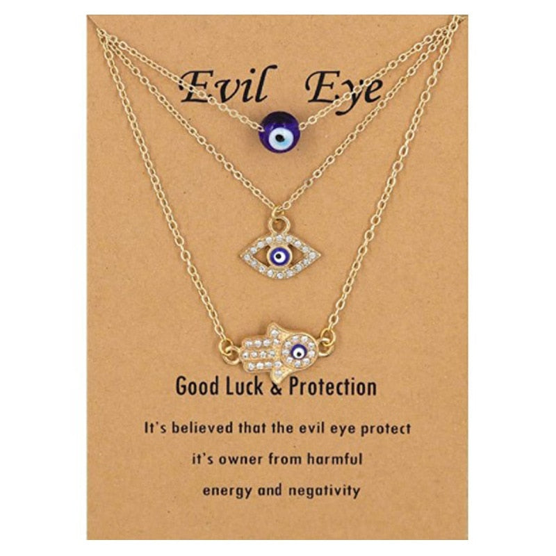 Mystical Turkish-Inspired Evil Eye and Hamsa Hand Zirconia Pendant Choker Necklace - Dainty, Lucky Charm Jewelry for Women and Girls