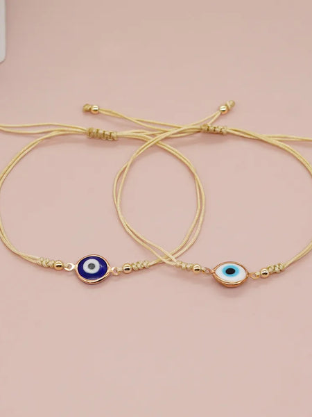 Adjustable Evil Eye Bracelet