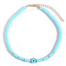 Exquisite Bohemian Turkish-Inspired Rainbow Clay Choker Necklace – Fashionable and Trendy Metal Geometric Jewelry for Women's Daily, Party and Beach Wear