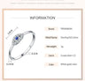 Evil eye ring size and Sterling 925 silver information graphic