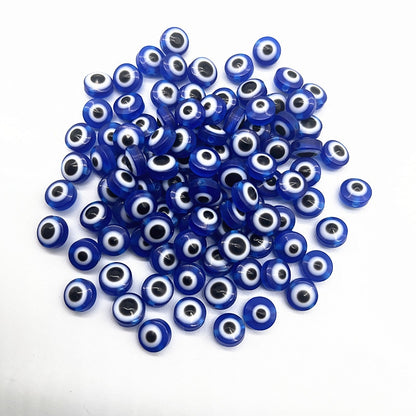 Premium Evil Eye Resin Spacer Beads – Oval Shapes in 6mm, 8mm, 10mm – Perfect for DIY Jewelry Making