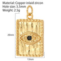 Evil Eye Designer Pendant Charm: Trendy Gold-Colored Jewelry Piece for Earrings, Necklaces, and Bracelets