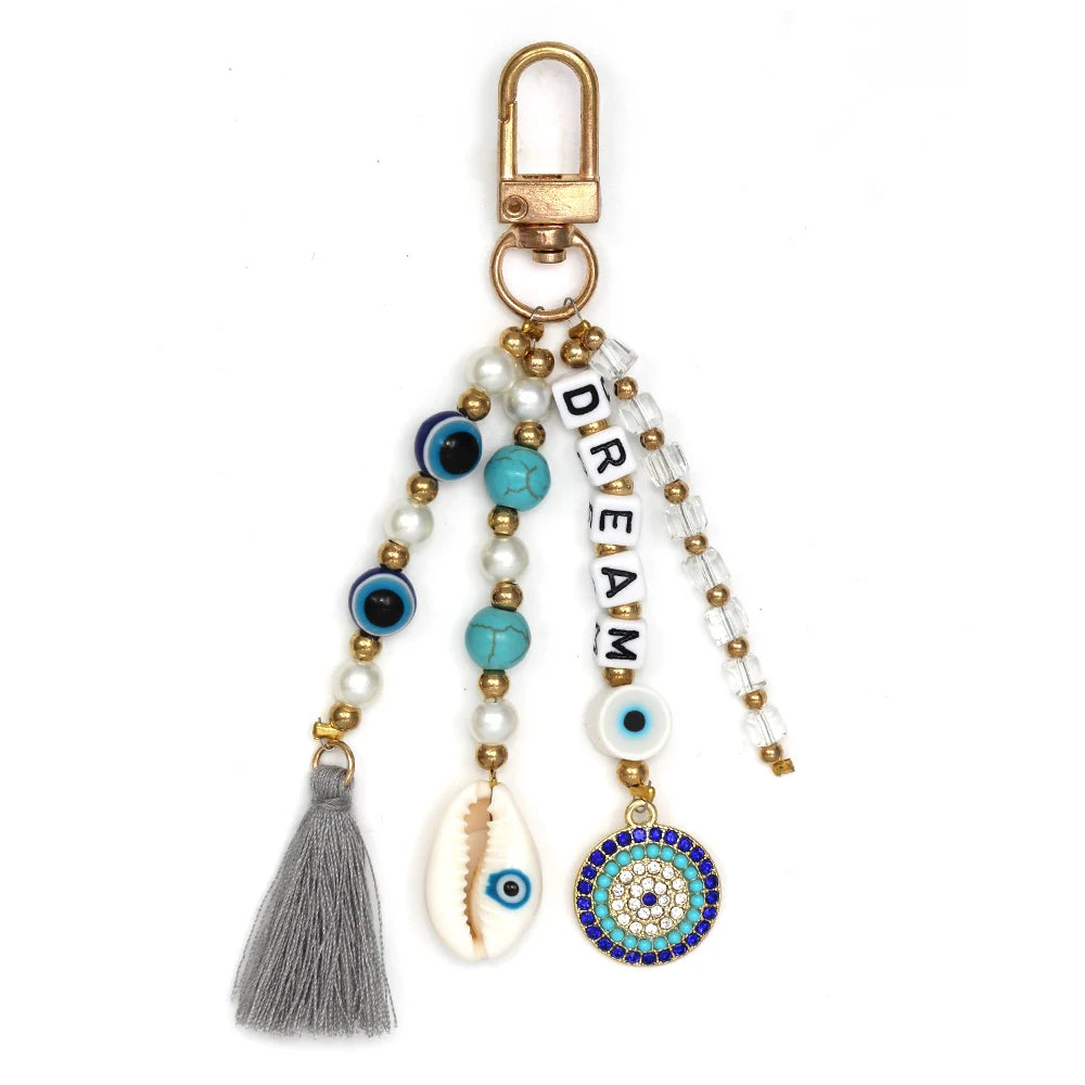 Evil Eye Tassel Keychain