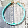Exquisite Bohemian Turkish-Inspired Rainbow Clay Choker Necklace – Fashionable and Trendy Metal Geometric Jewelry for Women's Daily, Party and Beach Wear