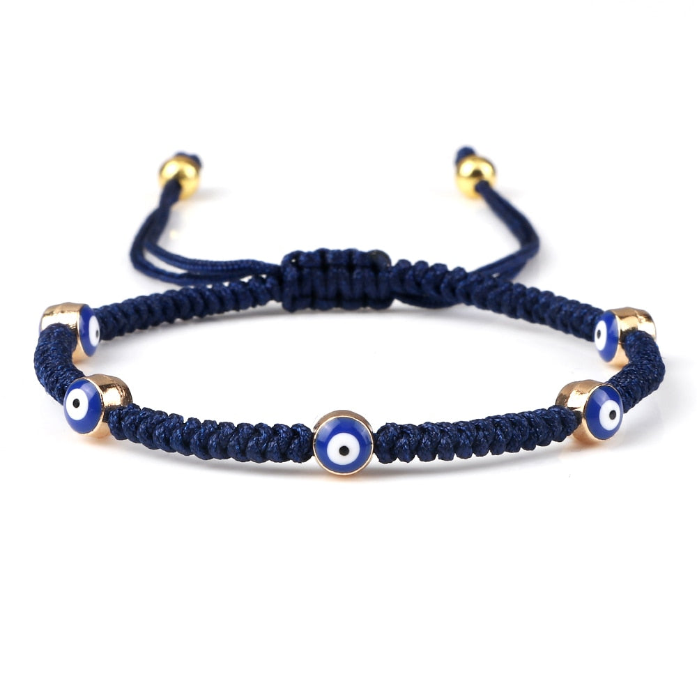 Handcrafted Evil Eye Beaded Bracelet: Timeless Charm for Friendship and Protection