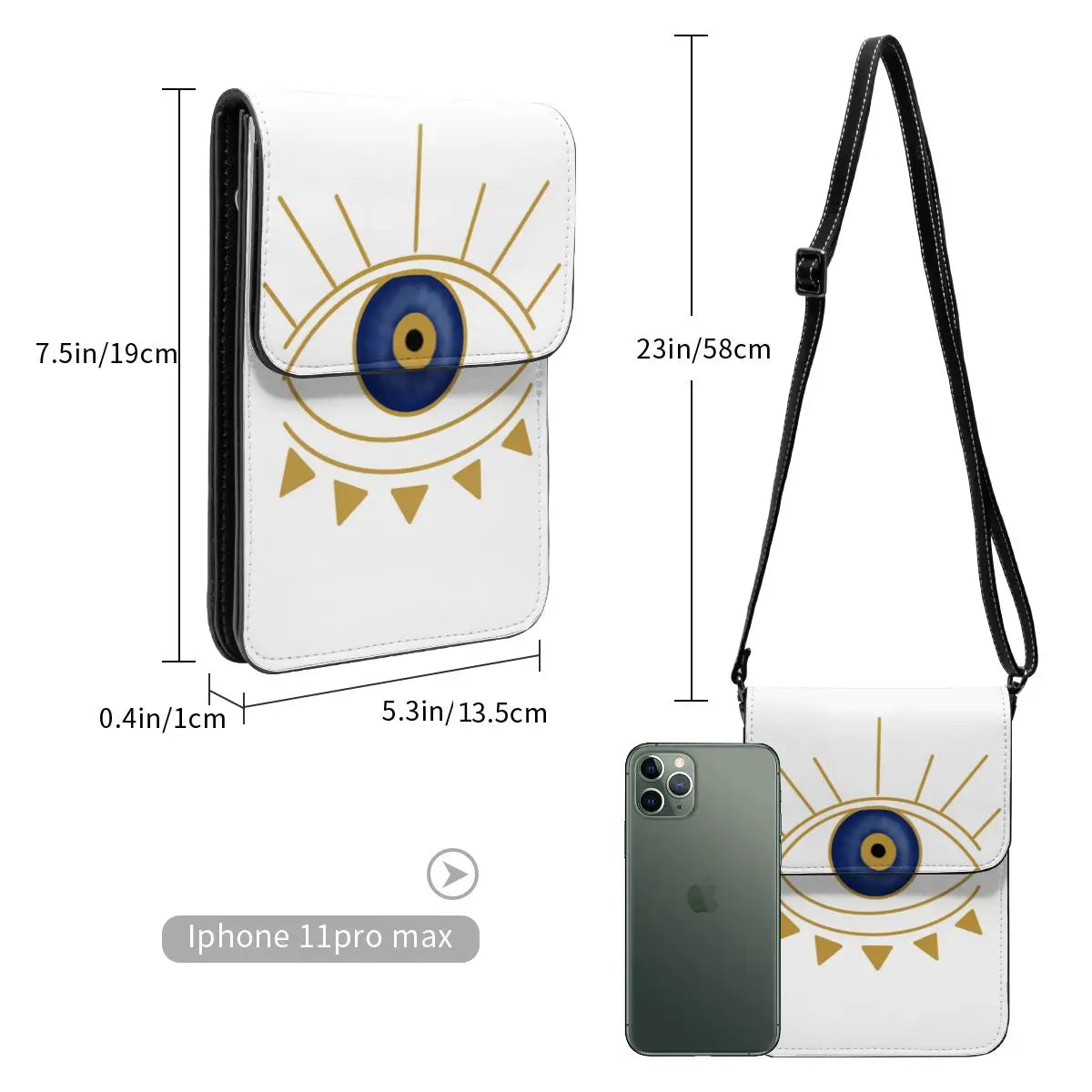 Evil Eye leather purse