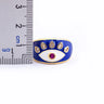 Dazzling Rainbow Zircon Evil Eye Ring for Women - Stylish Wedding Band with Colorful Enamel Accents