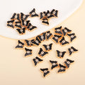 Black butterfly-shaped evil eye charm beads